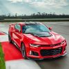 Luxury Red Chevrolet Camaro paint by numbers