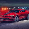 Red Chevrolet Camaro Car paint by numbers