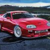 Cool Red Supra MK4 paint by numbers