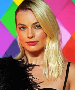 Gorgeous Margot Robbie paint by numbers