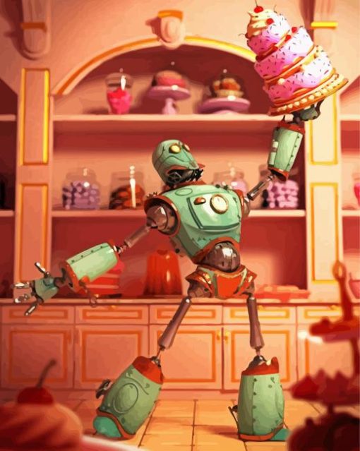 Pastry Chef Robot paint by numbers