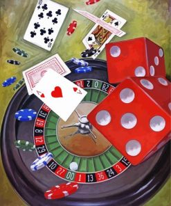 Roulette And Cards Games paint by numbers