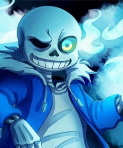 Sans Video Game Character paint by numbers