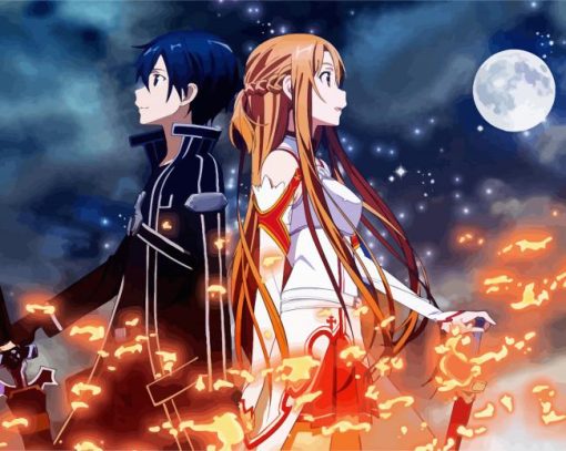 Sword Art Online Anime paint by numbers