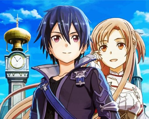 Sword Art Online Anime Characters pâint by numbers