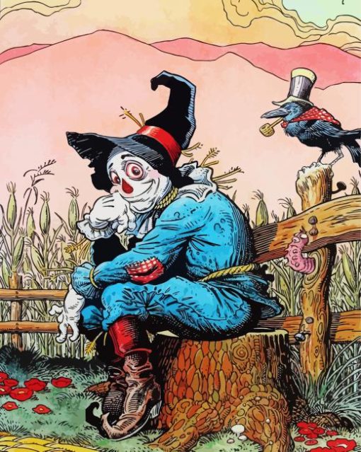 Scarecrow Wizard Of Oz paint by numbers