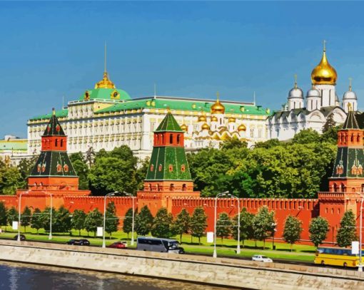 The Moscow Kremlin paint by numbers by numbers