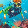 Scuba Diver Woman paint by numbers