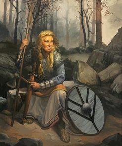 Shield Maiden Viking paint by numbers