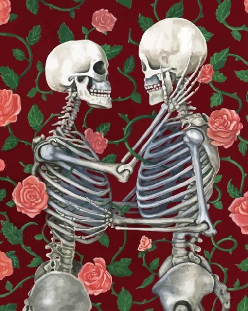 Skeleton Couple paint by numbers