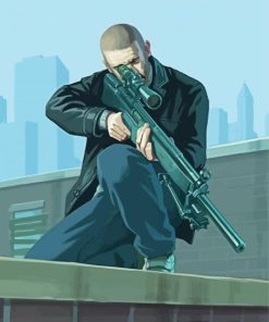 Sniper Man paint by numbers