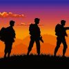 Soldiers Silhouettes paint by numbers