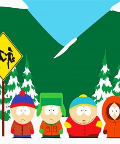 Aesthetic South Park paint by numbers