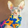 Sphynx Cat With Scarf paint by numbers