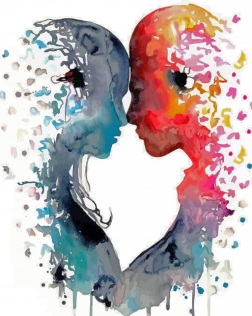 Splatter Soulmates paint by numbers