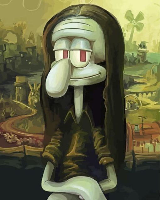 Squidward Mona Lisa paint by numbers