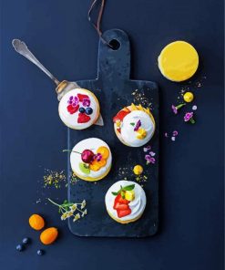 Tasty Desserts With Fruits paint by numbers