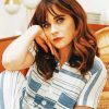Gorgeous Zooey Deschanel paint by numbers