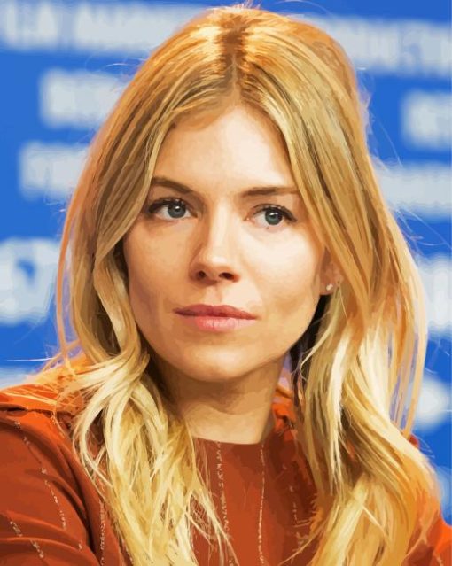 Gorgeous Sienna Miller paint by numbers
