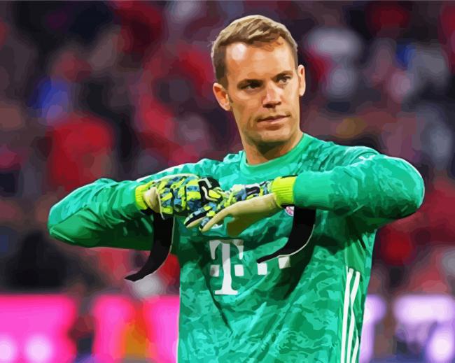 The Footballer Manuel Neuer paint by numbers