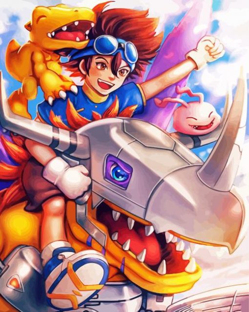 Digimon Japaneses Characters paint by numbers