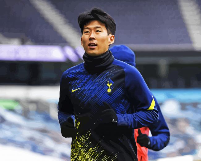 Son Heung Min Footballer paint byb numbers