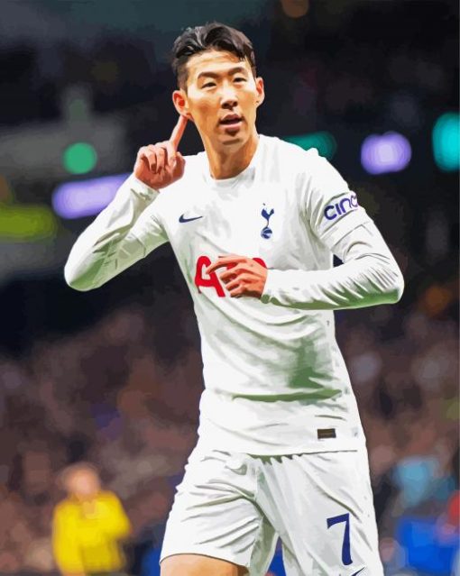 Son Heung Min Player paint by numbers