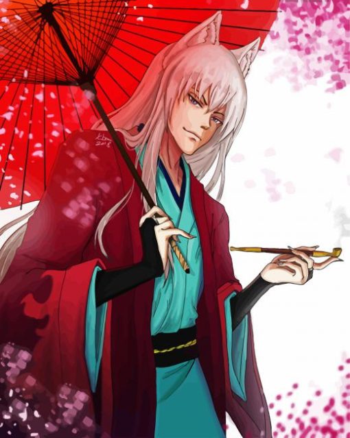 Tomoe With Umbrella paint by numbers