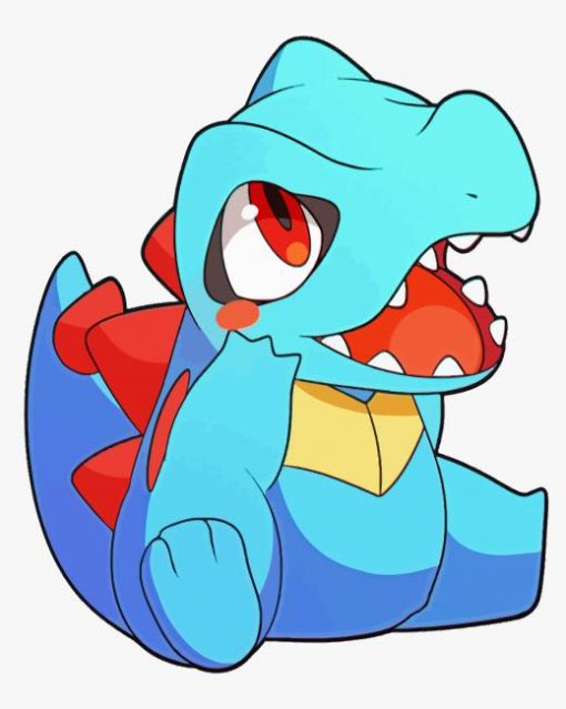 Little Totodile Character paint by numbers