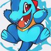 Little Totodile paint by numbers