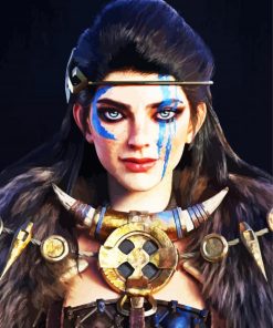 Aesthetic Viking Girl paint by numbers