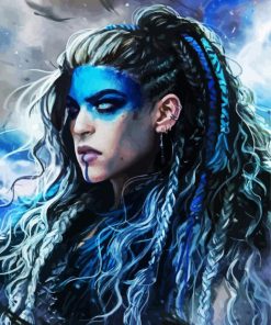 Aesthetic Viking Lady paint by numbers