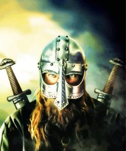 Viking Warrior Man paint by numbers