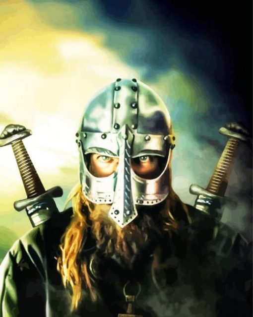 Viking Warrior Man paint by numbers