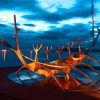 The Sun Voyager Sculpture paint by numbers