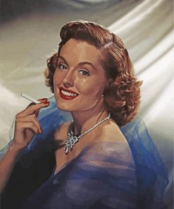 Vintage Lady Smoking paint by numbers