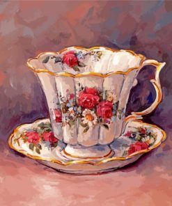 Vintage Teacup paint byb numbers