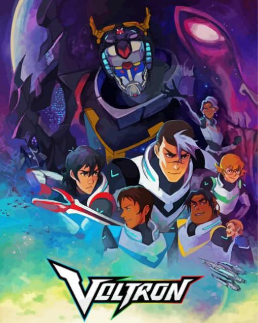 Voltron Animation Poster paint by numbers