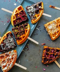 Delicious Waffle Pops paint by numbers