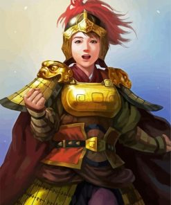 Anime Warrior Lady paint by numbers