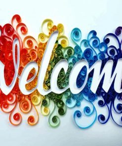 Welcome Colorful Quote paint by numbers