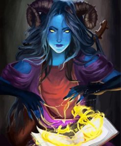 Aesthetic Wizard Lady paint by numbers