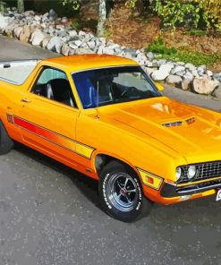 Cool Yellow Ford Ranchero paint by numbers