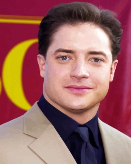 Young Brendan Fraser paint by numbers