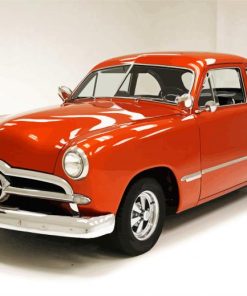 Orange 1949 Ford Club paint by numbers