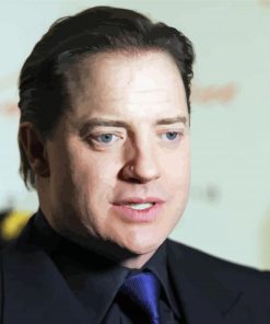 The Actor Brendan Fraser paint by numbers