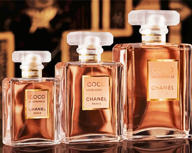 Adorable Chanel Perfume Bottles Paint By Numbers - Canvas Paint by numbers