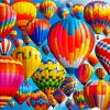 Colorful Hot Air Balloons paint by numbers