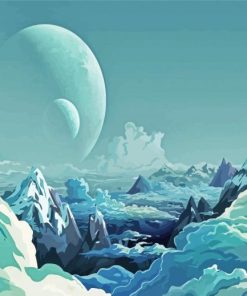 Aesthetic Iceberg Planet paint by number