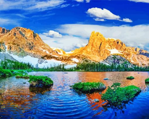Aesthetic Rocky Mountain National Park paint by numbers